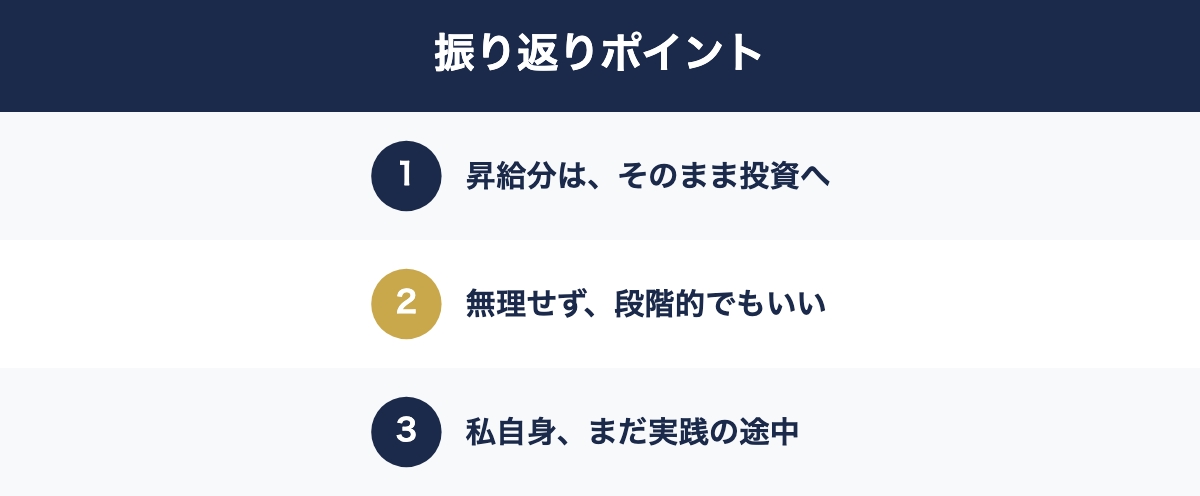 昇給分を投資に回す戦略の振り返り
