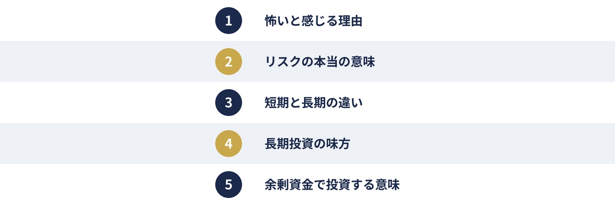 投資の怖さを和らげるポイント