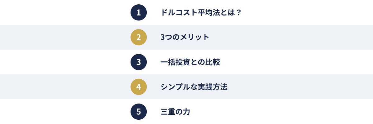 ドルコスト平均法のポイント