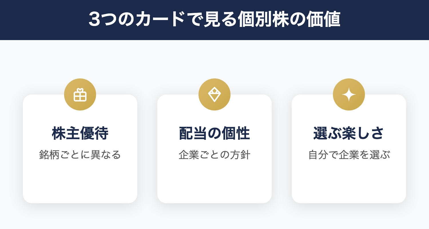 個別株ならではの3つの魅力